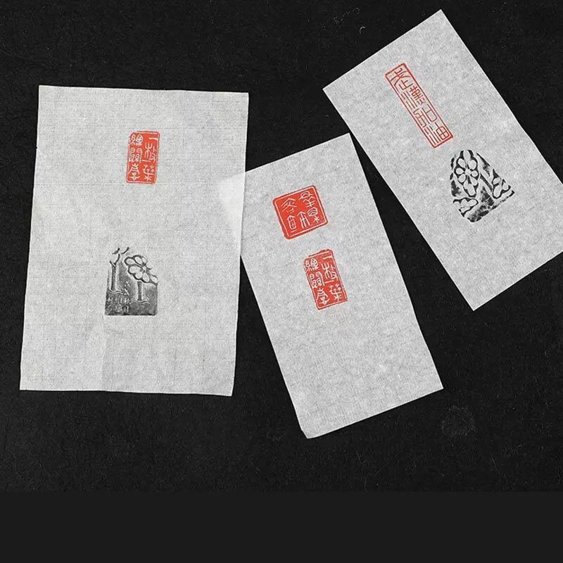 100 시트 문지르는 종이, Lian Shi Zhi, 수제 씰 절단 및 문지르는 TaYin 전사 Xuan 종이, 10x12cm